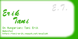 erik tani business card